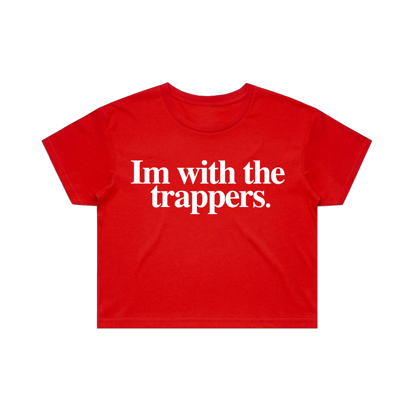I’m with the trappers red crop top