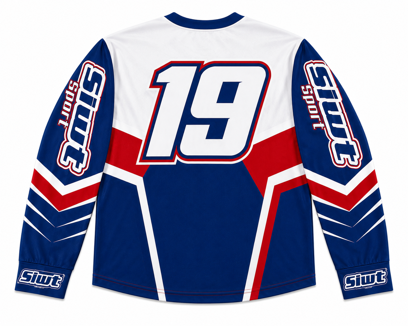 Siwt racing jersey red & white and blue