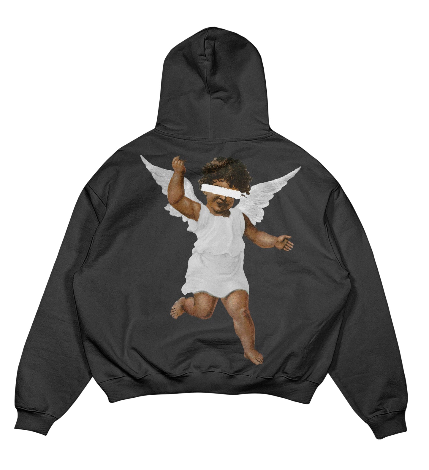 Charcoal grey vintage angel hoodie
