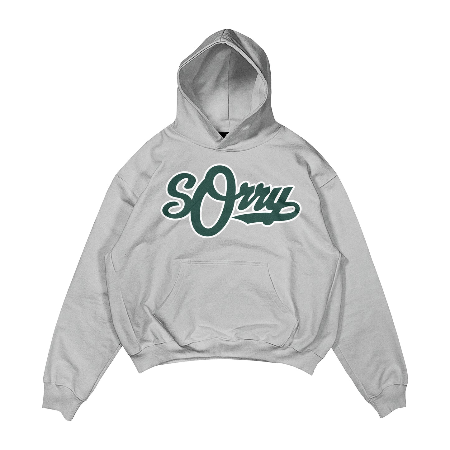 Sorry green/grey hoodie