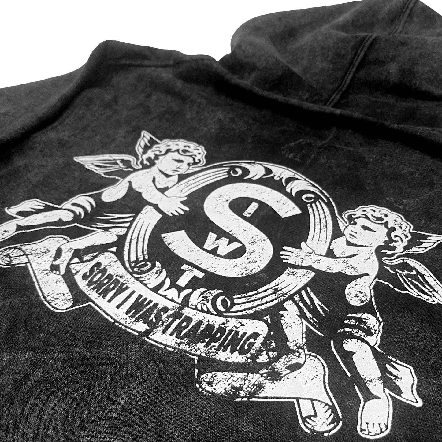 VINTAGE SIWT SUN-DRIED BLK ZIP-UP HOODIE
