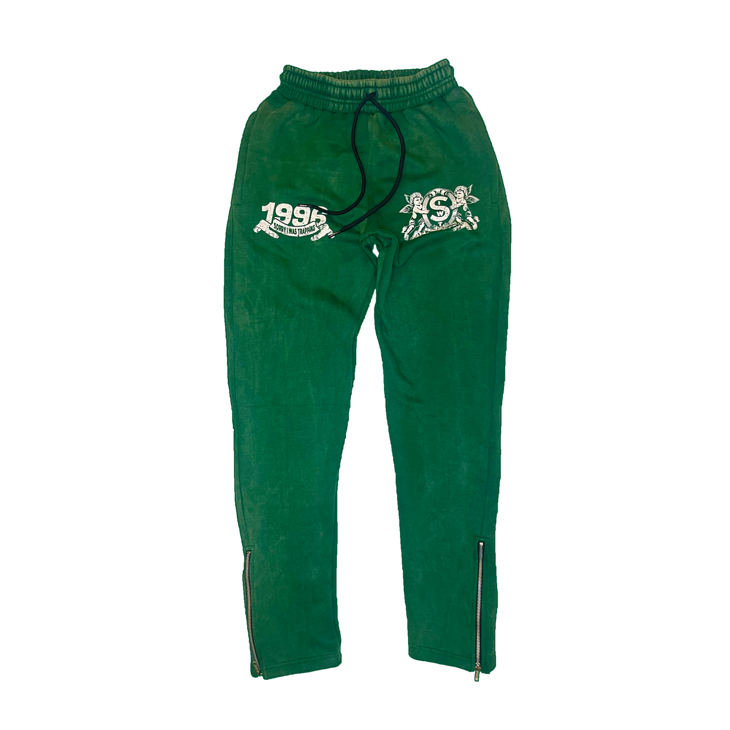 VINTAGE SIWT SUN-DRIED FOREST GREEN ADJUSTABLE SWEATPANTS