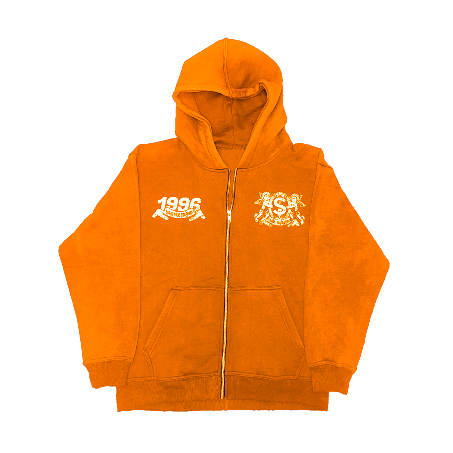 VINTAGE SIWT SUN-DRIED ORANGE ZIP-UP HOODIE