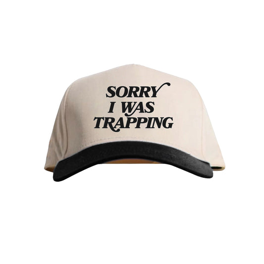 Black 5 panel baseball cap