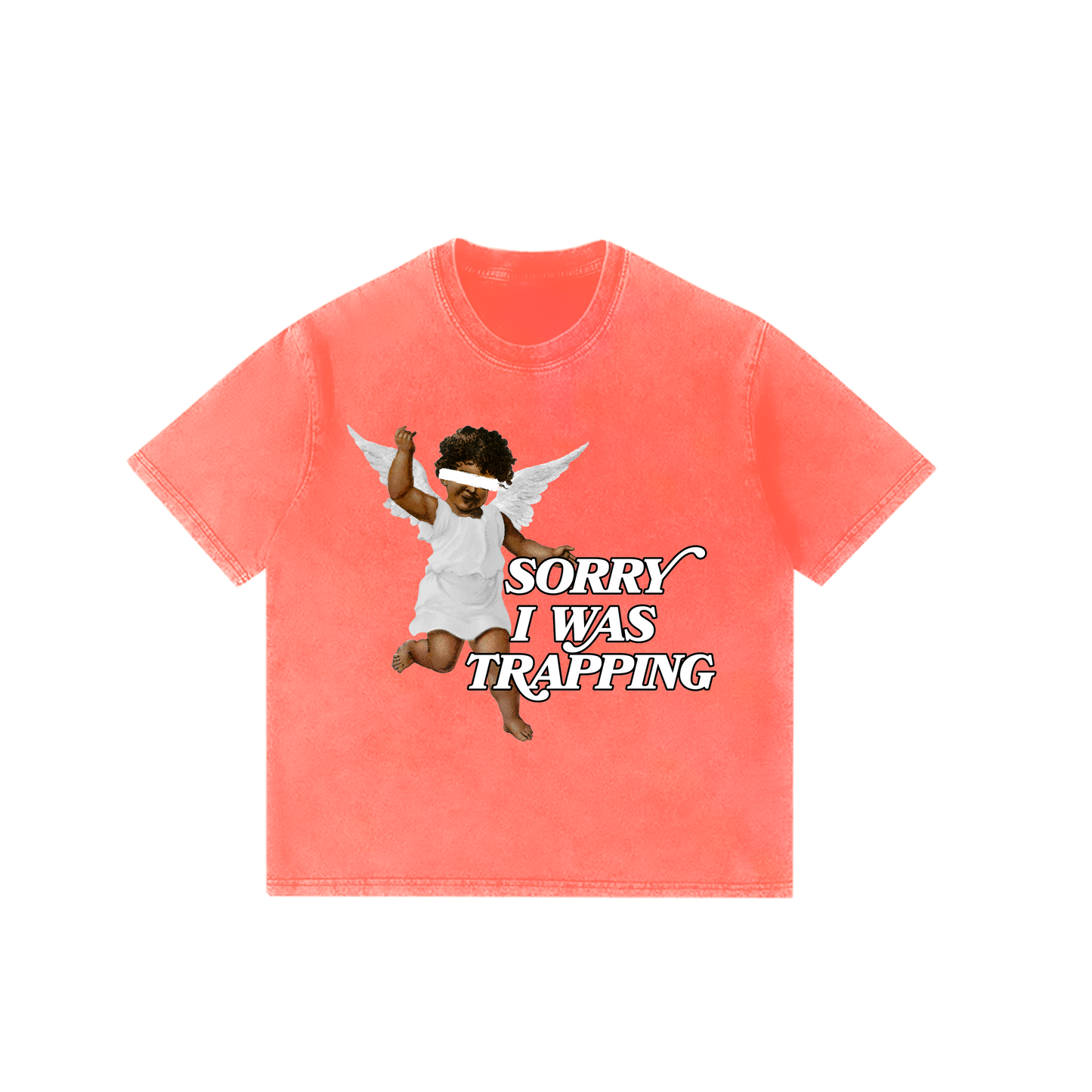 Vintage washed angel orange tee