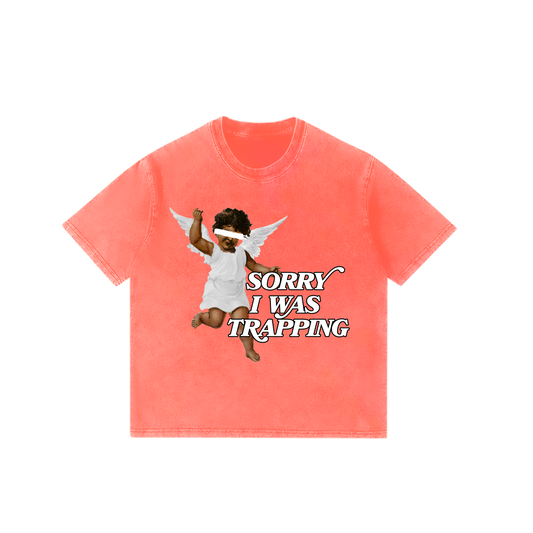 Vintage washed angel orange tee