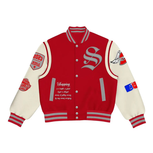 Red & Grey Varsity Jacket