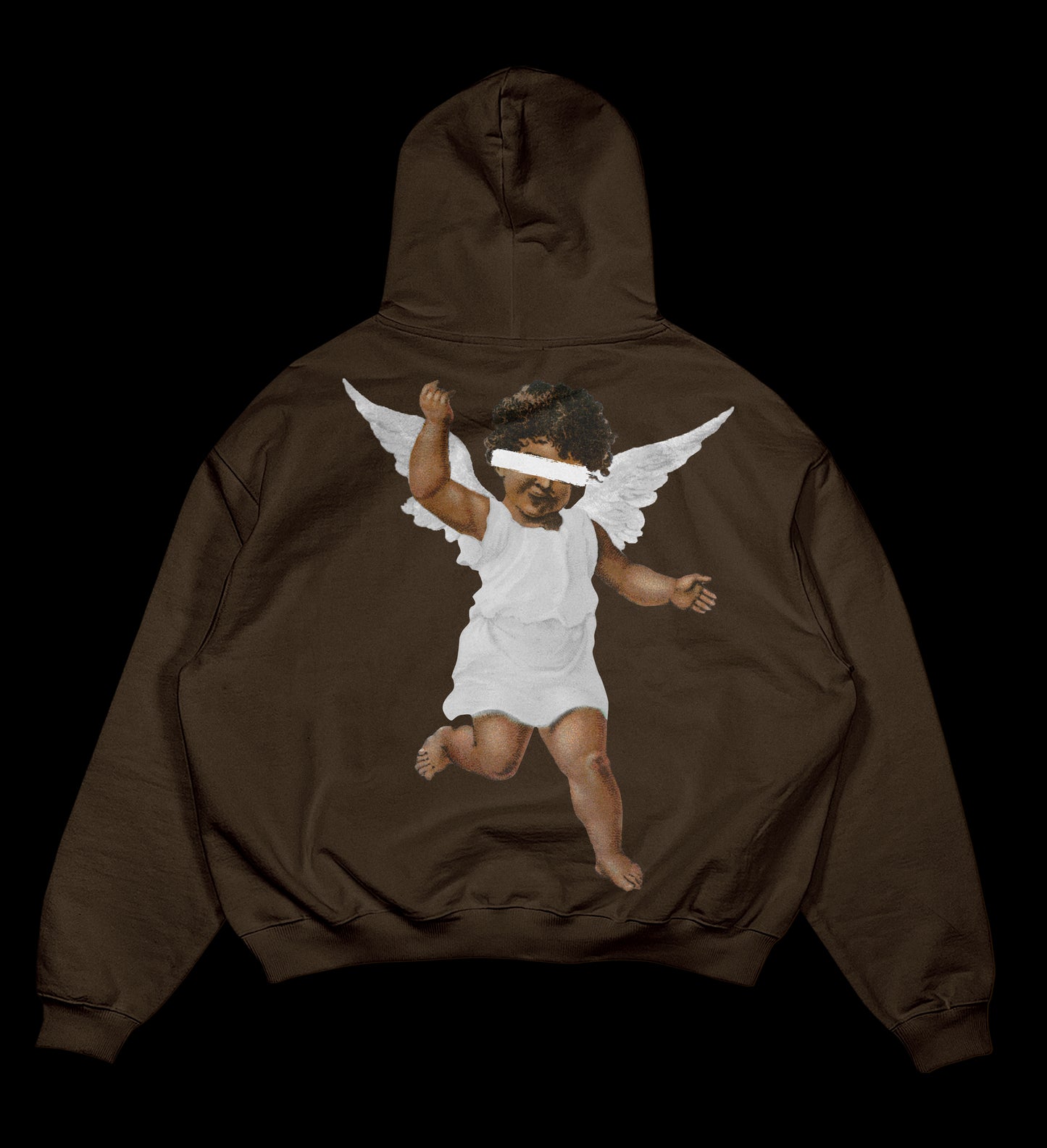 Brown vintage angel hoodie