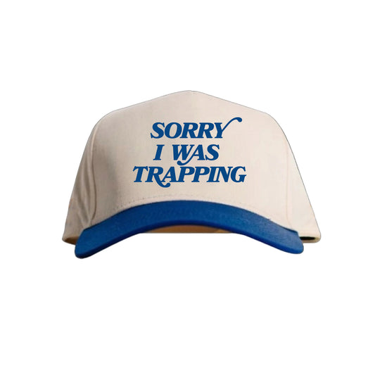Blue 5 panel baseball cap