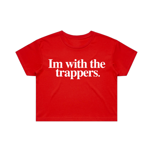 I’m with the trappers red crop top