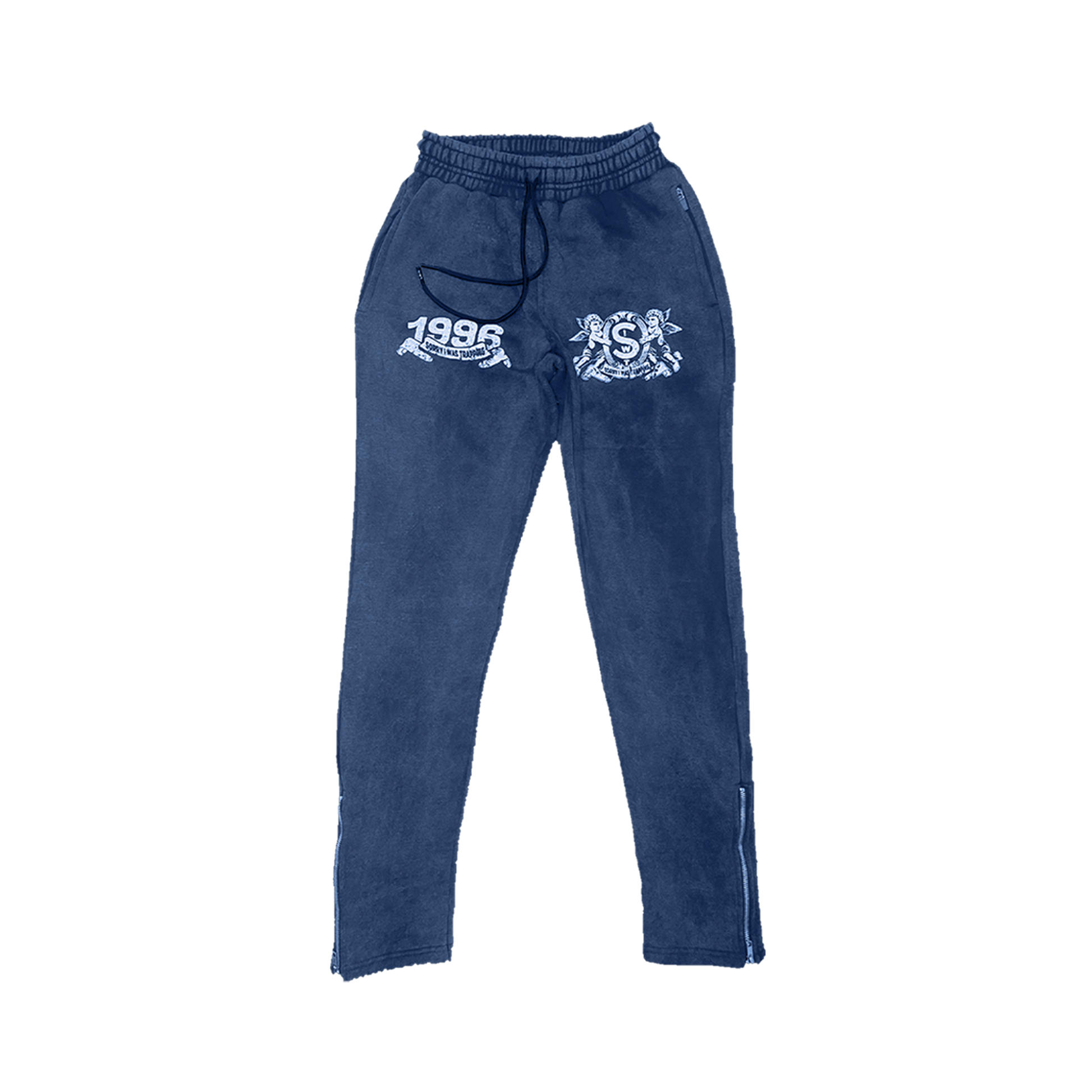 VINTAGE SIWT SUN-DRIED NAVY BLUE ADJUSTABLE SWEATPANTS – Sorry I Was ...