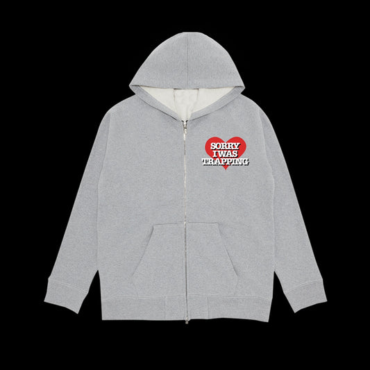 I Heart trapping Zip up Hoodie 

30oz fleece 
• Heavyweight 
• Oversized Fit
• Made in LA
