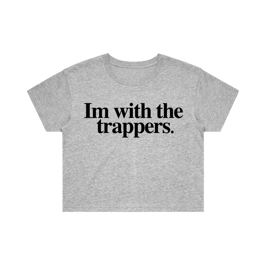 I’m with the trappers grey crop top tee