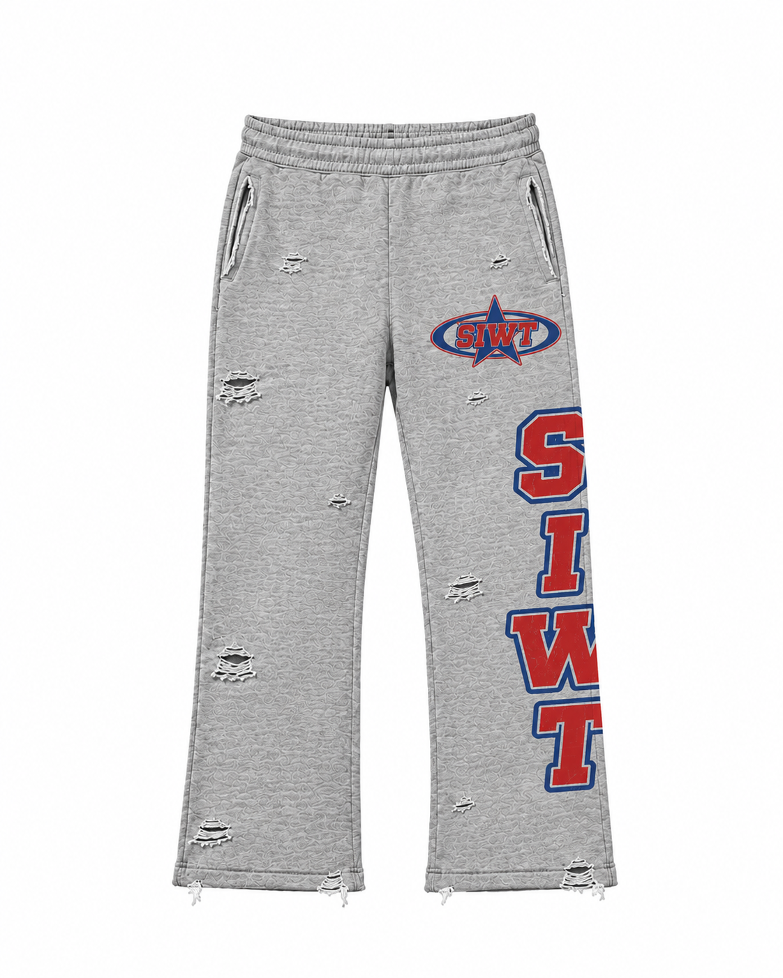 Siwt star distressed sweats