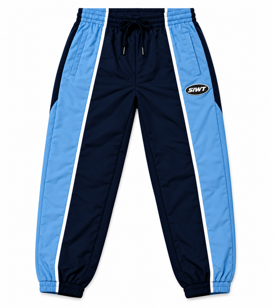 Blue woven track pants